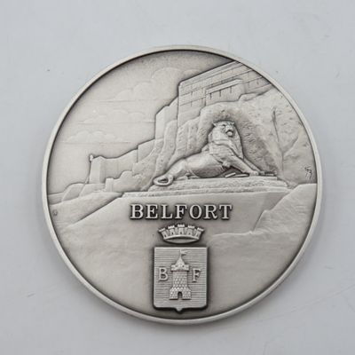 Alstom Train medallion - heavy 251 grams - City of Belfort