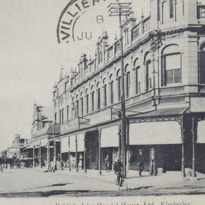 Early 1900's postcard with picture of Kimberley Town hall