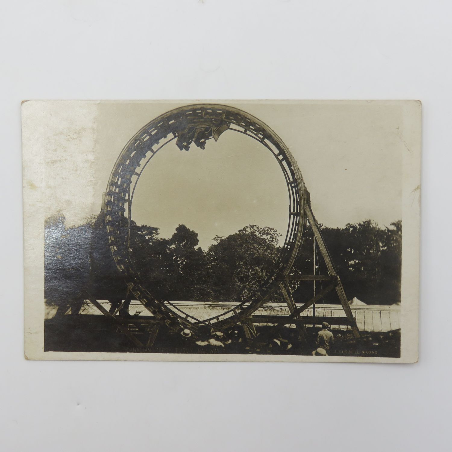 Early 1900's picture postcard of the Topsy Turvy Railway at Chrystal Palace - Sent to Natal, South Africa