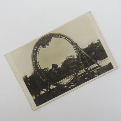 Early 1900's picture postcard of the Topsy Turvy Railway at Chrystal Palace - Sent to Natal, South Africa