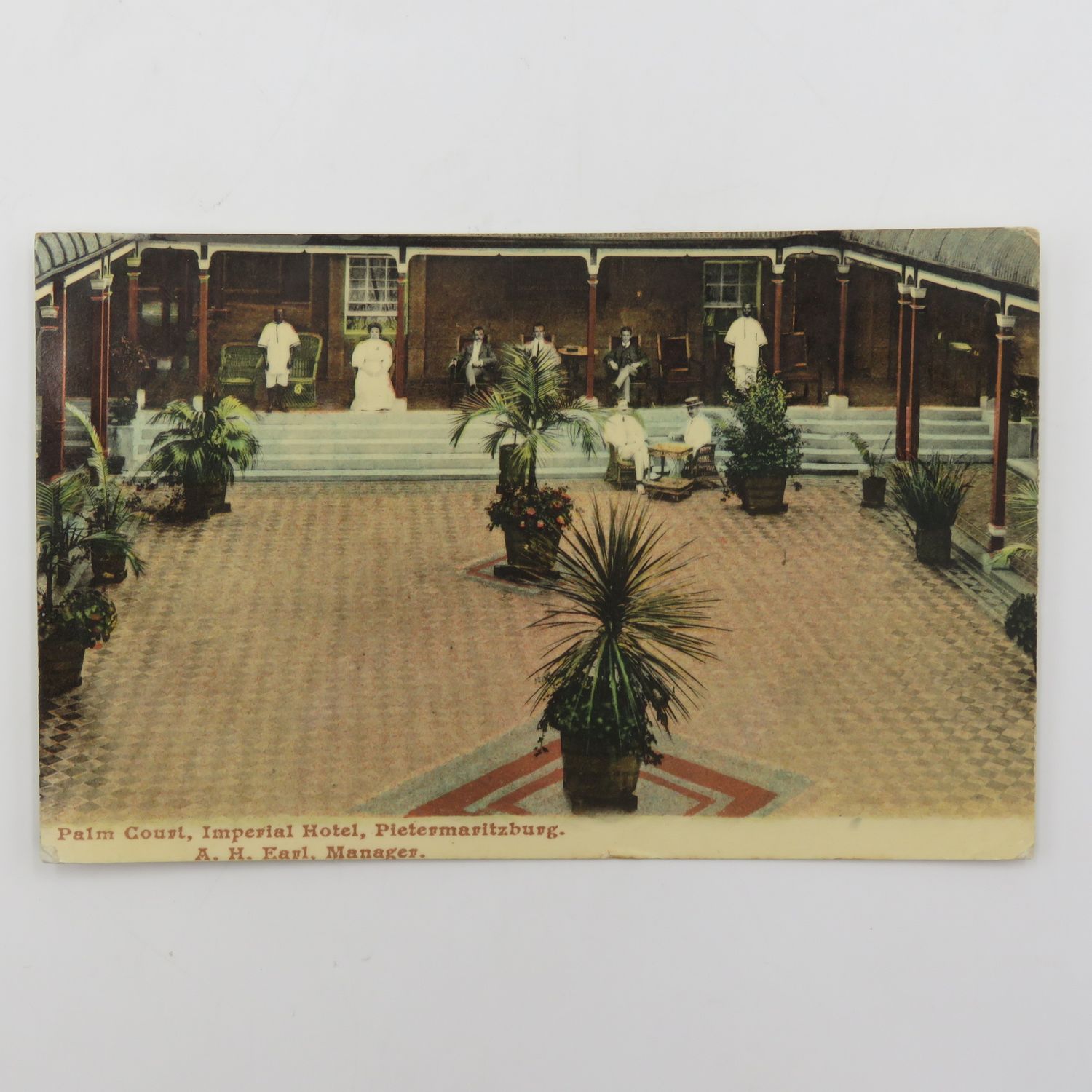 1910 Postcard Pal Court, Imperial Hotel, Pietermaritzburg - AH Early, Manager