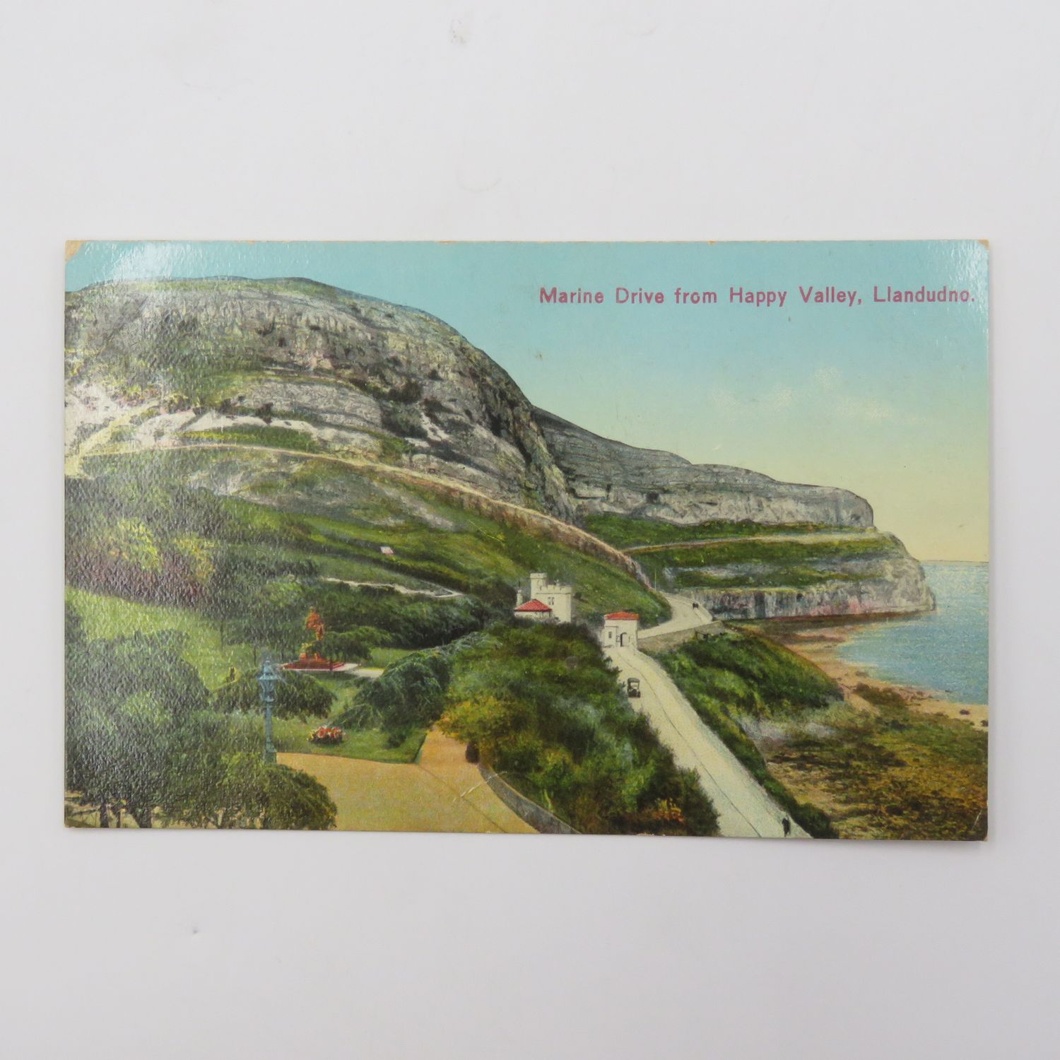 Color postcard Marine Drive from Happy Valley, Llandudno, Cape Town +-1920