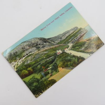 Color postcard Marine Drive from Happy Valley, Llandudno, Cape Town +-1920