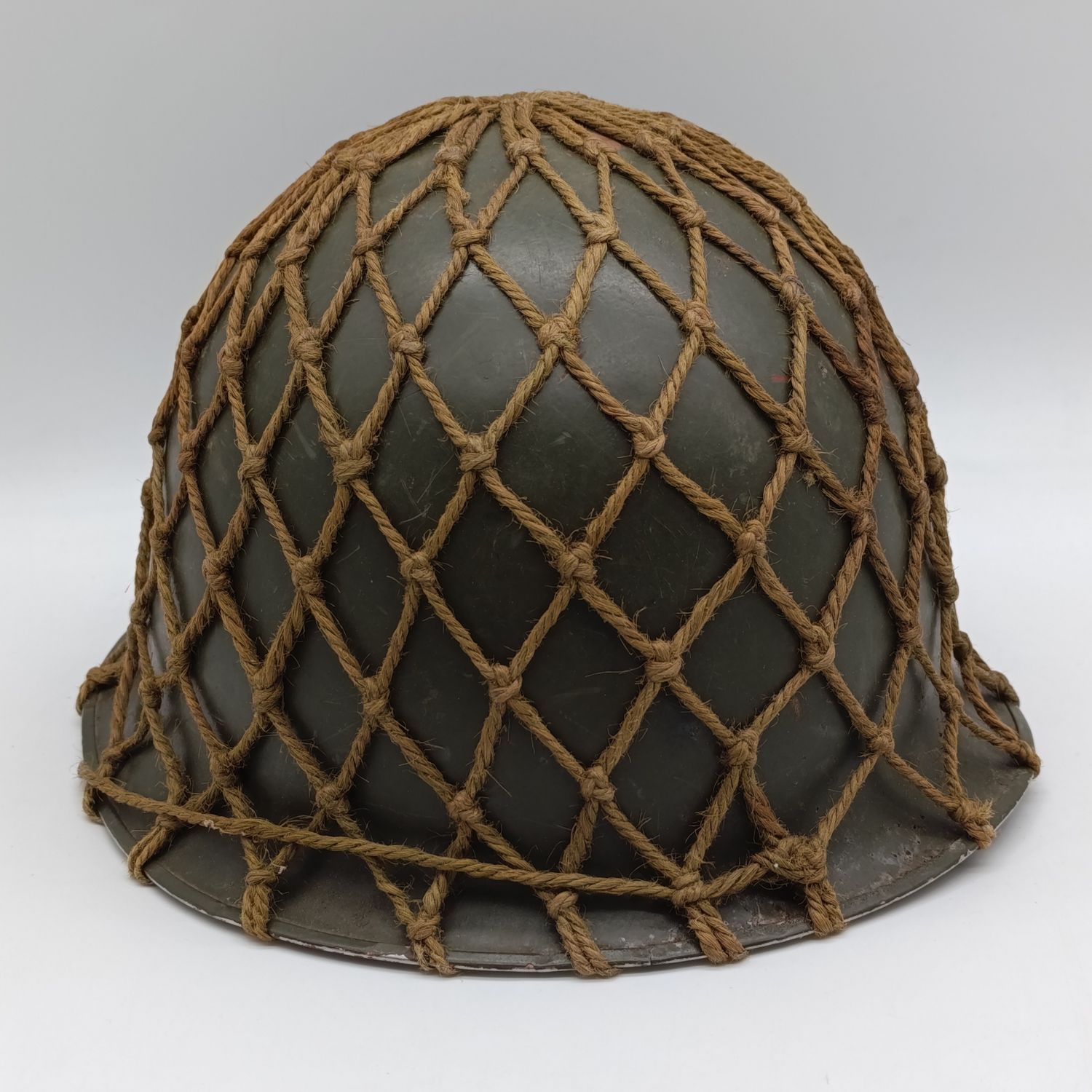 SADF Staaldak helmet with inner and camo netting