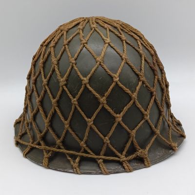 SADF Staaldak helmet with inner and camo netting