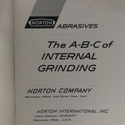 The ABC of Internal Grinding by Norton