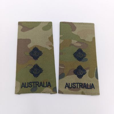 Pair of Australian Army Lieutenant camo rank epaulettes