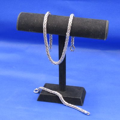 Sterling silver bracelet and necklace set - weighs 70.8 grams