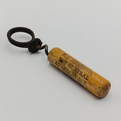 FJ Harding - The central Rottie store, Harrismith advertising corkscrew