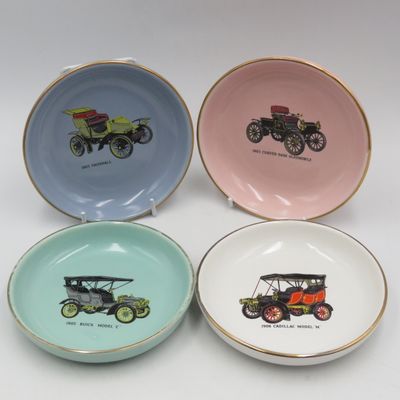 Set of 4 General Motors vintage car collection bowls by Drostdy ware