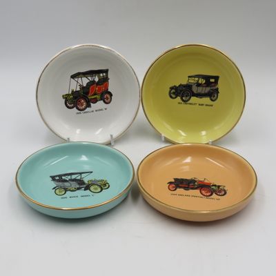 Set of 4 General Motors vintage car collection bowls by Drostdy ware