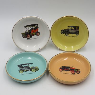 Set of 4 General Motors vintage car collection bowls by Drostdy ware