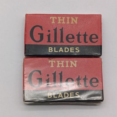 Lot of 2 sealed and unopened packages of Gillette blades - vintage