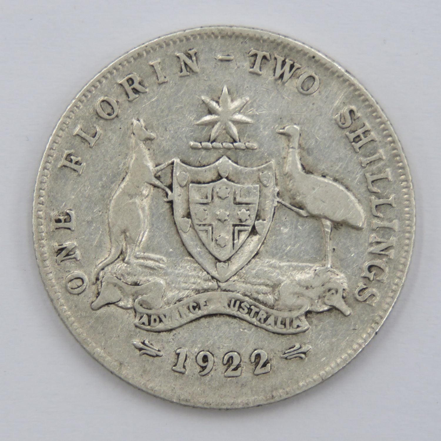 1922 Australia Two Shilling aVF