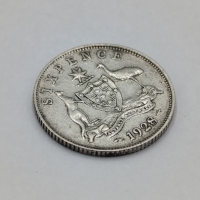 1928 Australia sixpence VF+