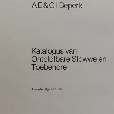 Katalogus van Ontplofbare stowwe en toebehore