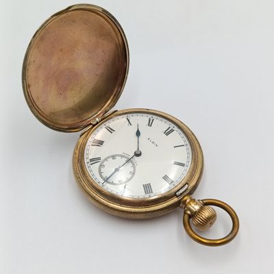 Elgin Gold plated pocket watch in excellent condition - Working