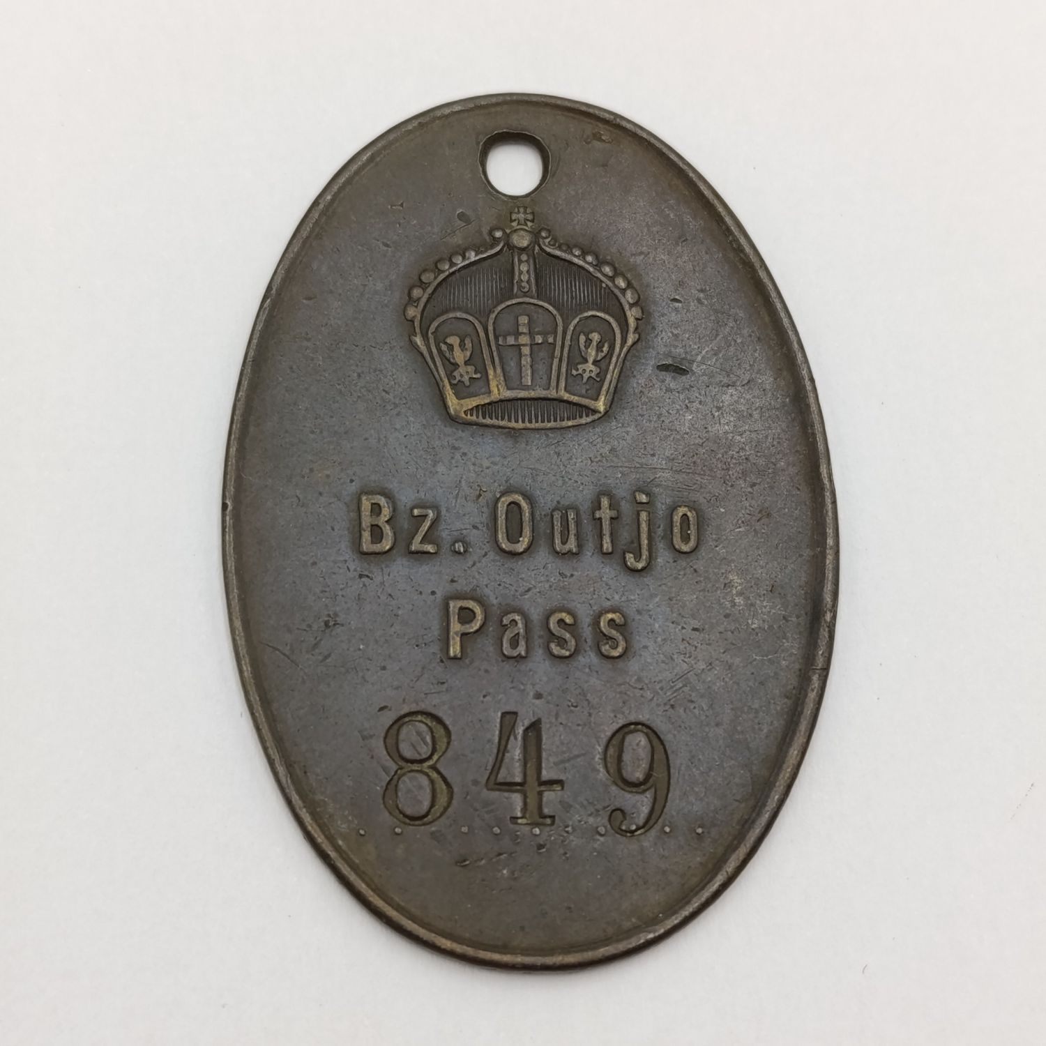 B2 Outjo native pass (Herero) no 849-rare