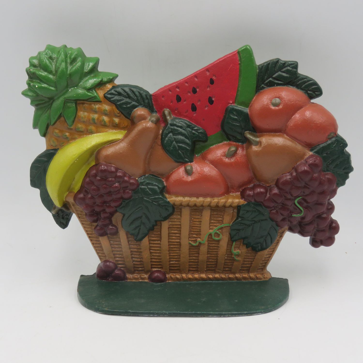 Vintage Cast Iron fruit basket door stopper