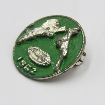Vintage 1962 Springboks vs Lions Rugby pin badge