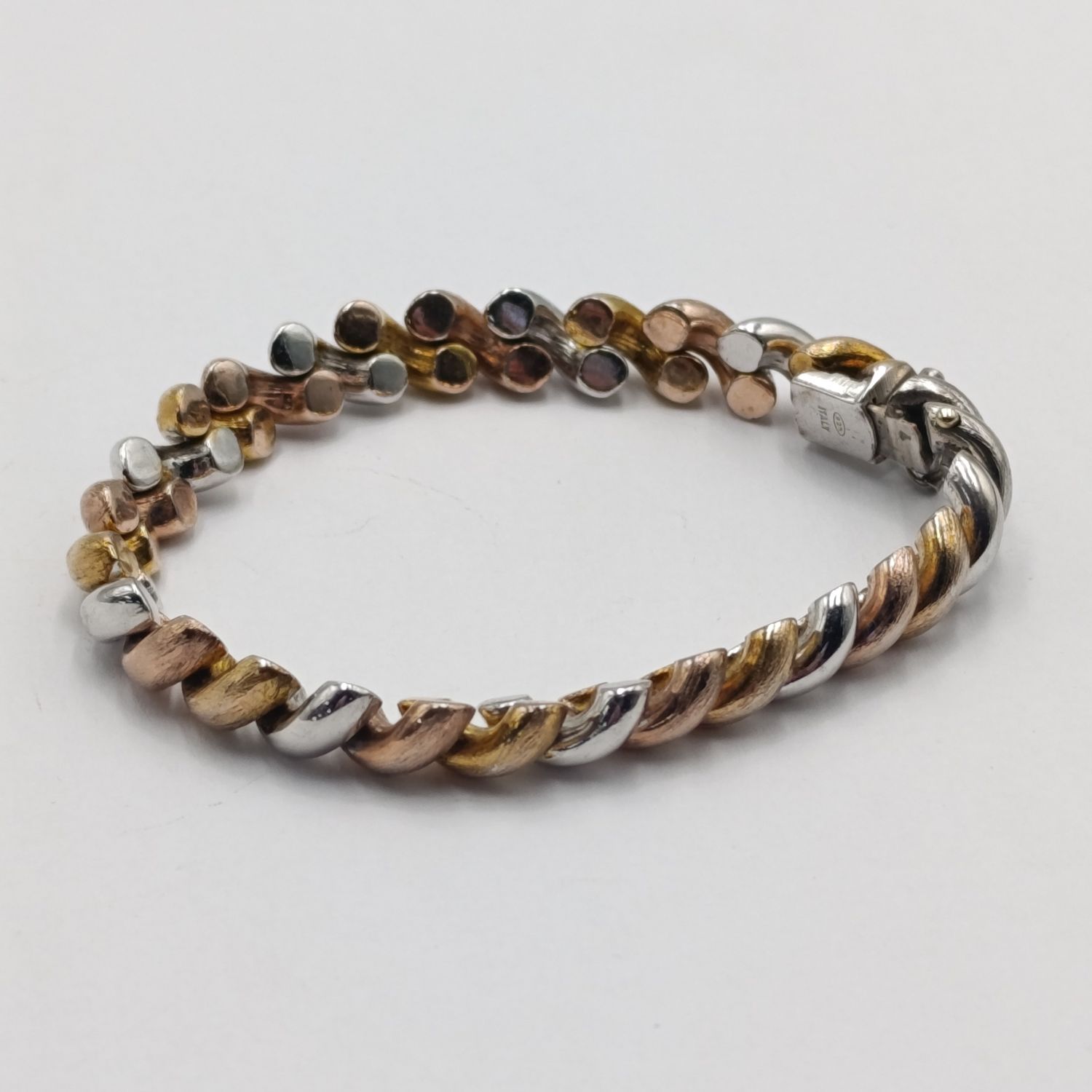 Goldplated Sterling silver Italian bracelet - weighs 18 grams