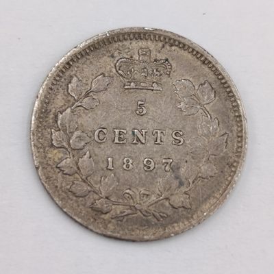 1897 Canada 5 cents XF+