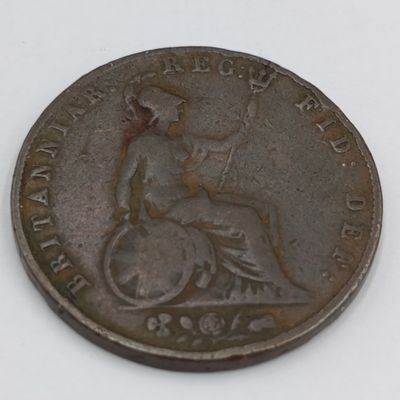 1843 Great Britain VG Half penny