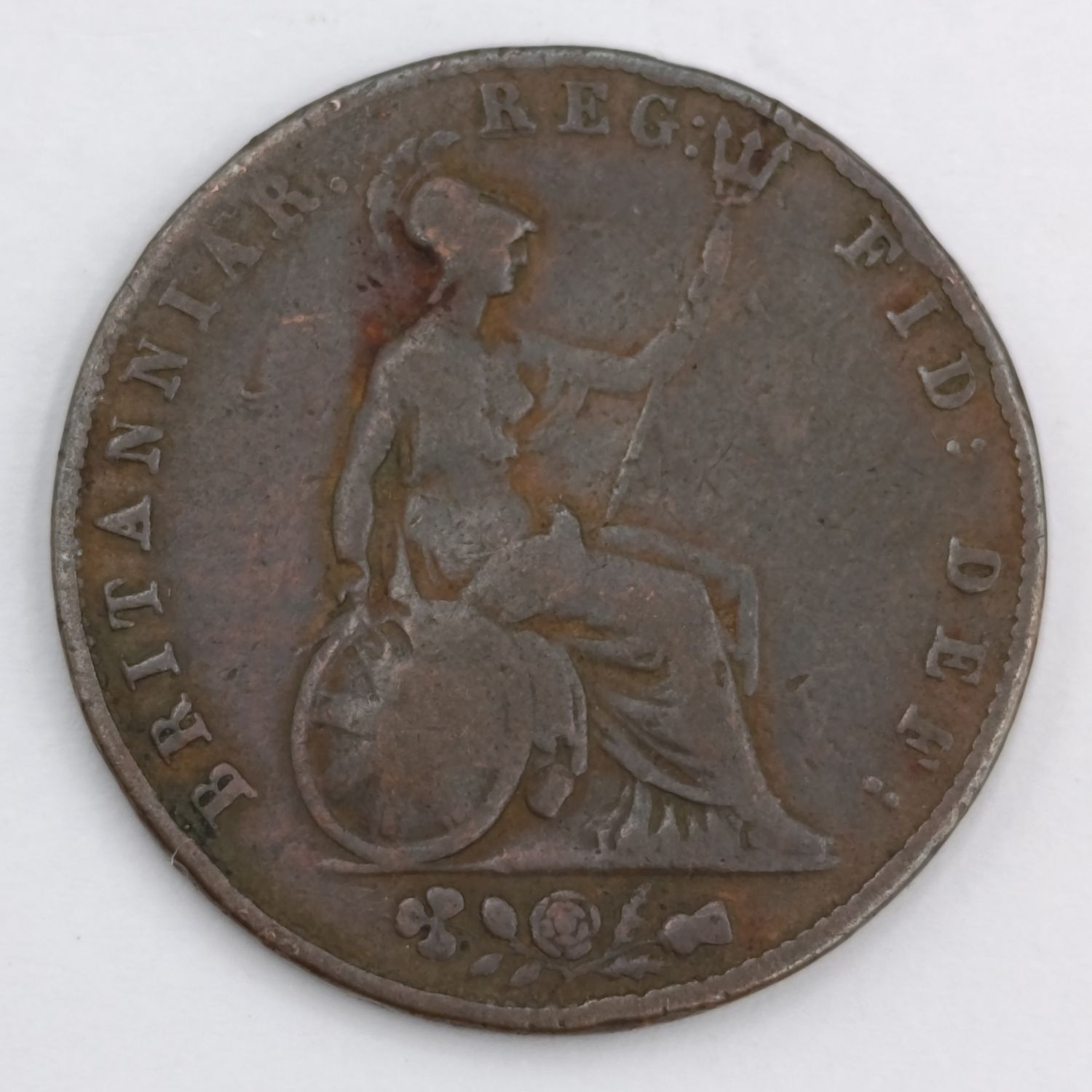 1843 Great Britain VG Half penny