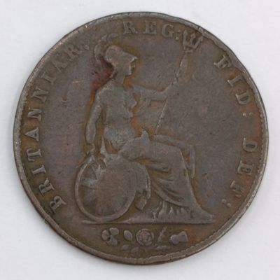 1843 Great Britain VG Half penny