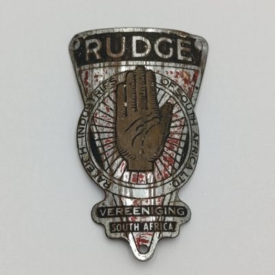 Vintage Raleigh Rudge bicycle badge - Vereeniging South Africa