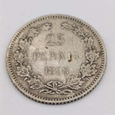 1898 Finland 25 Pennia