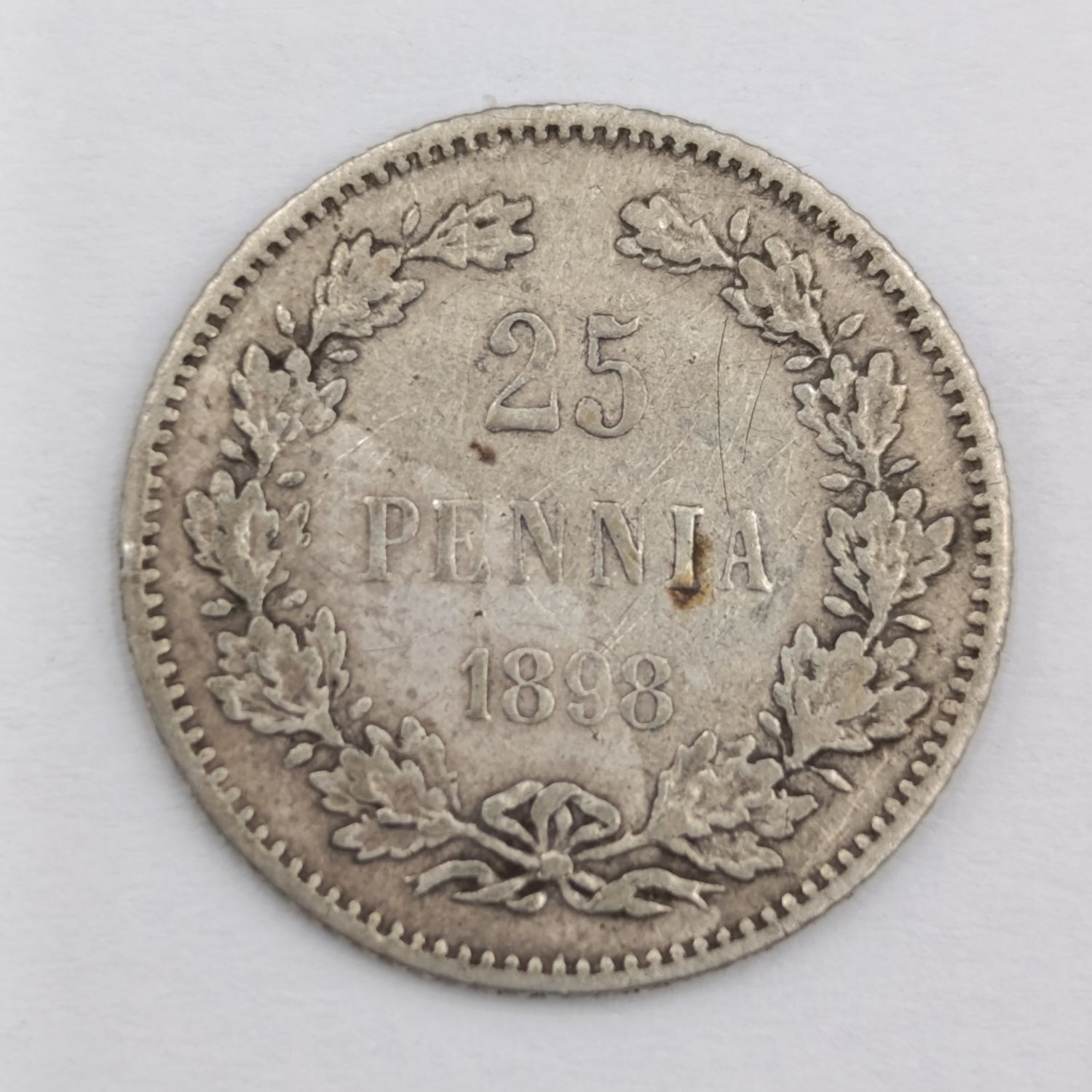 1898 Finland 25 Pennia