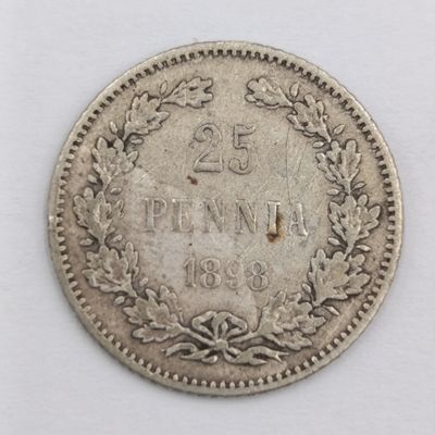 1898 Finland 25 Pennia
