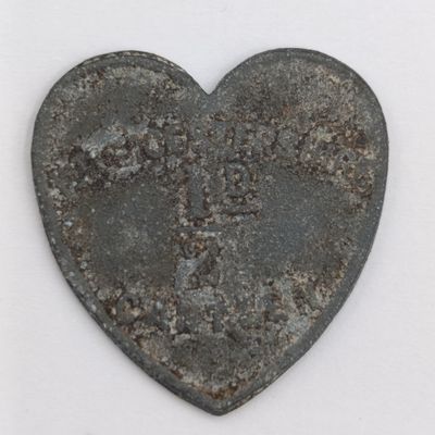 Leicestershire 1/2d Canteen Token - Military - Zinc