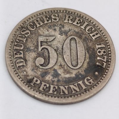 1877C Germany Fifty Pfennig