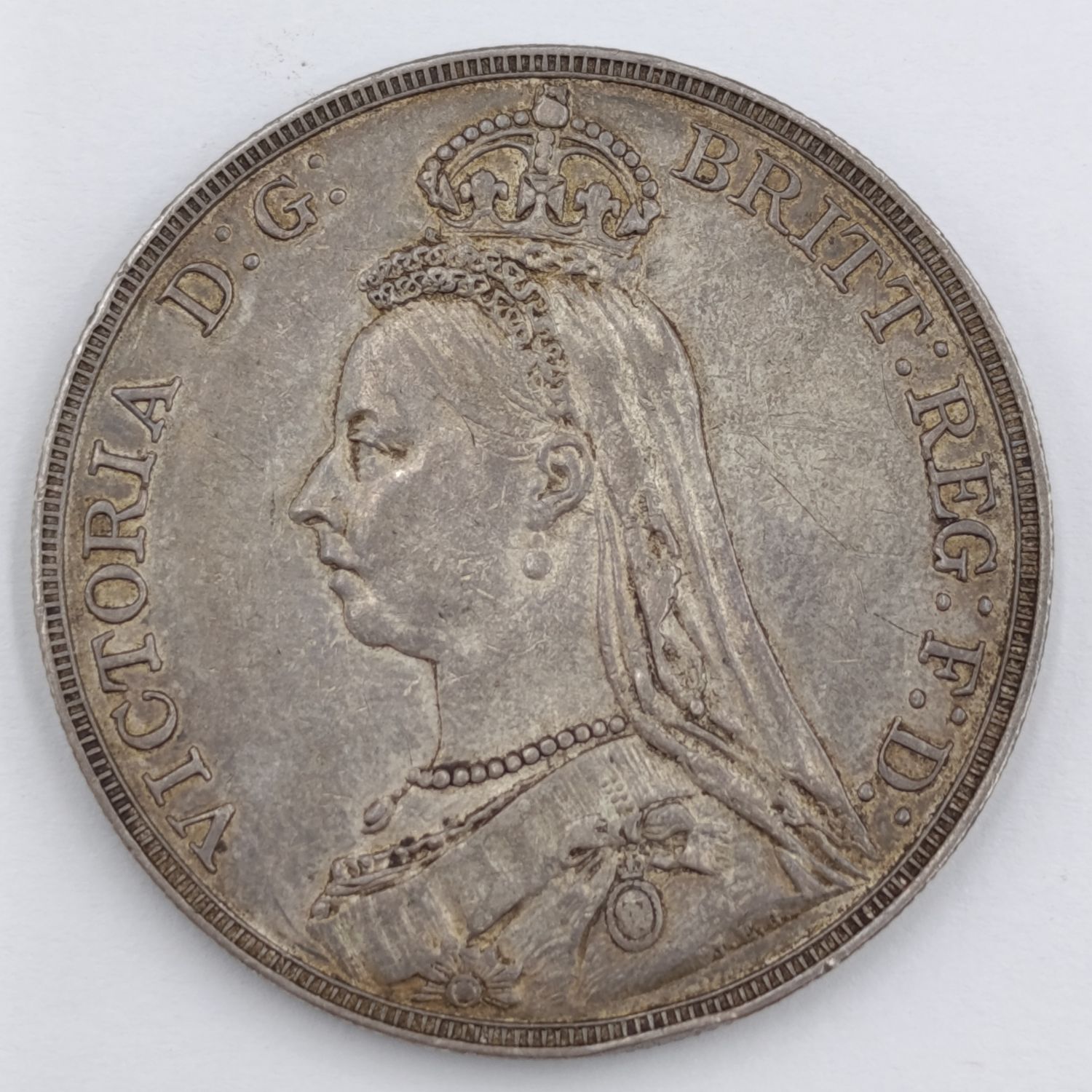 1888 Great Britain crown 5 shilling XF+