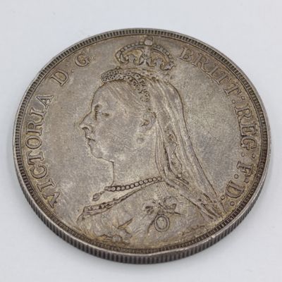 1888 Great Britain crown 5 shilling XF+