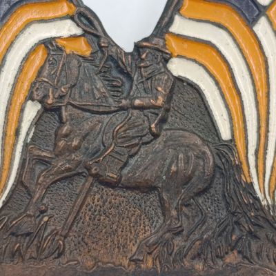 Vintage Orange Free State commemorative button badge