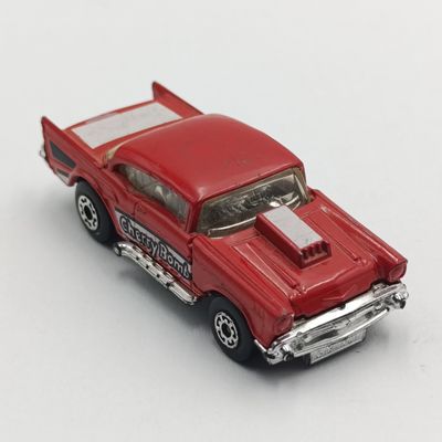 Matchbox Superfast #4 1957 Chevy Cherry Bomb die-cast toy car - opening hood