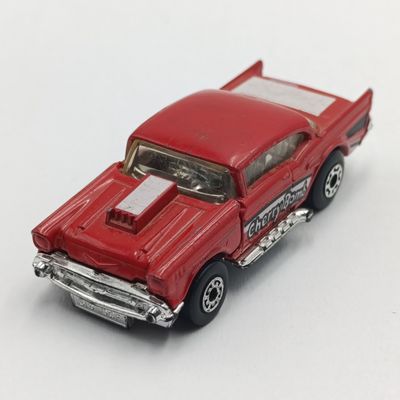 Matchbox Superfast #4 1957 Chevy Cherry Bomb die-cast toy car - opening hood