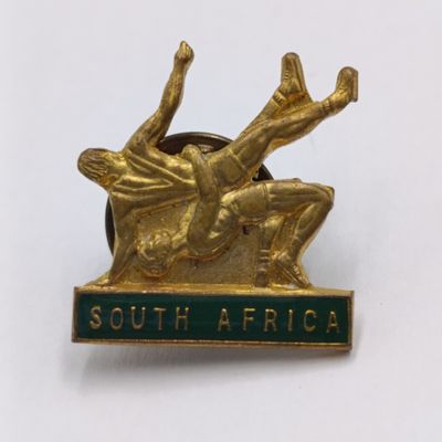 South Africa wrestling players badge