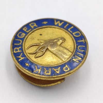 Kruger Park Wildtuin vintage button hole badge