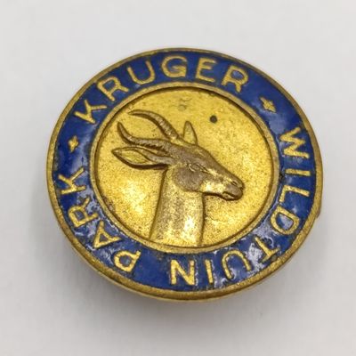 Kruger Park Wildtuin vintage button hole badge