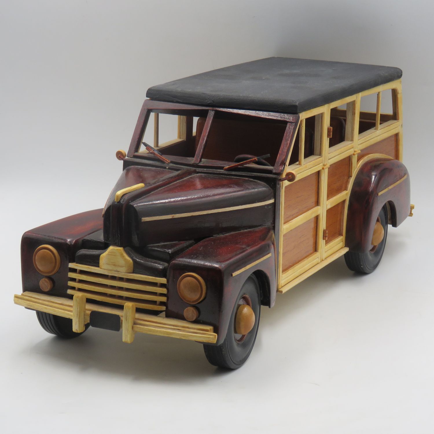 Handmade wooden Chevy Fleetmaster (Woody) model car