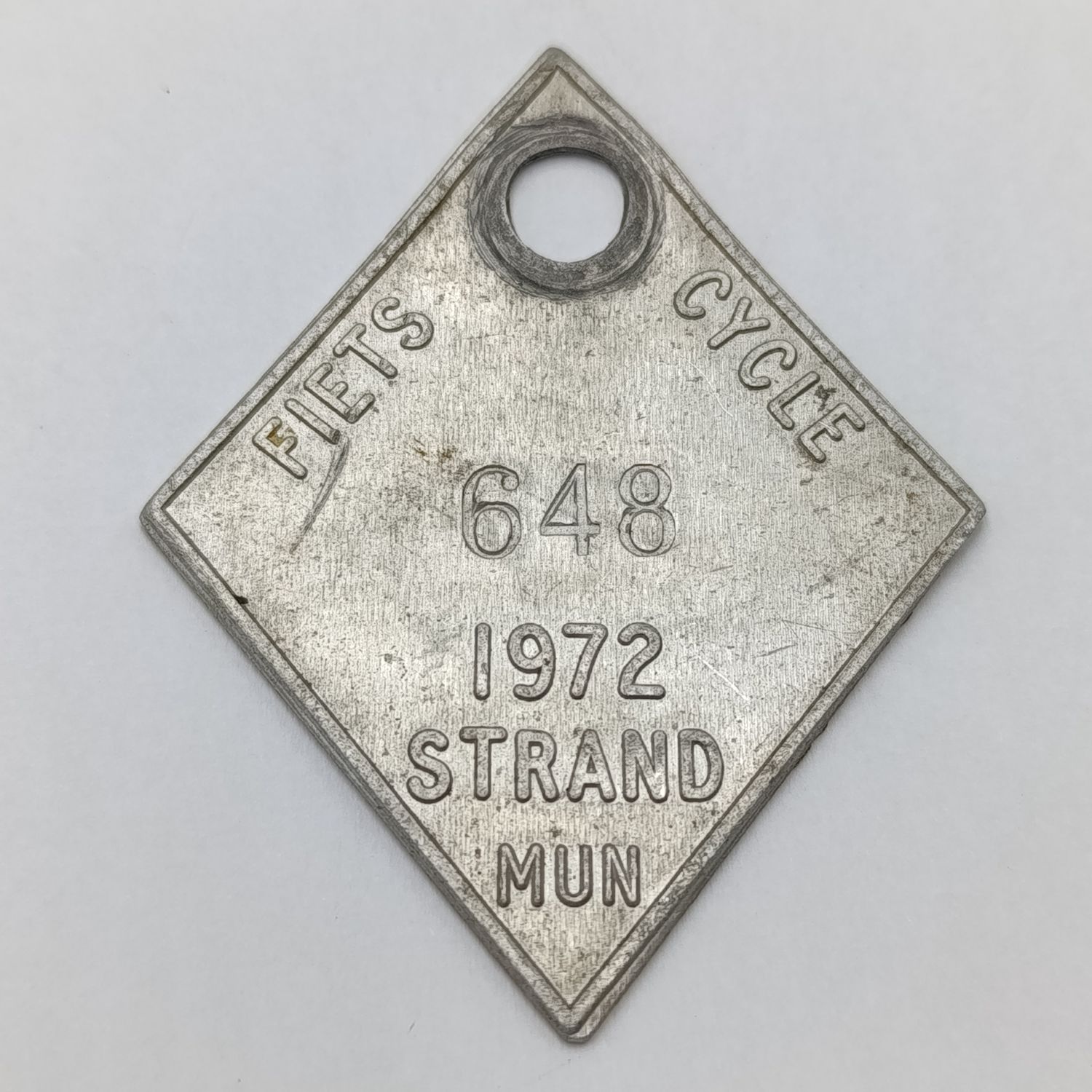 1972 Strand Municipality cycle license token