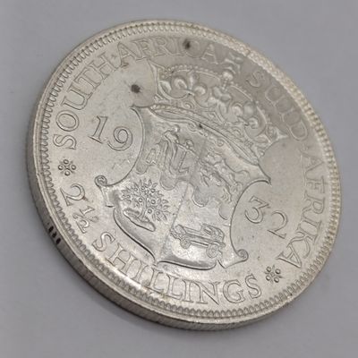 1932 SA Union 2 1/2 Shilling silver half crown UNC