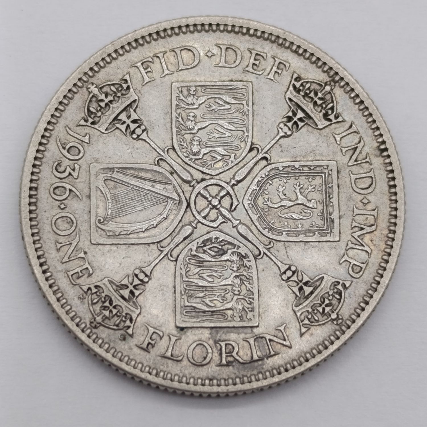 1936 Great Britain florin XF+