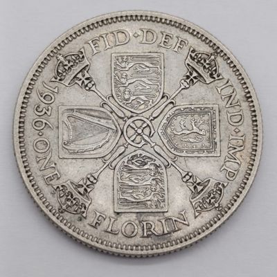 1936 Great Britain florin XF+
