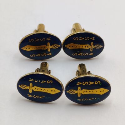 Lot of 2 Pairs of SA Security Association vintage cufflinks