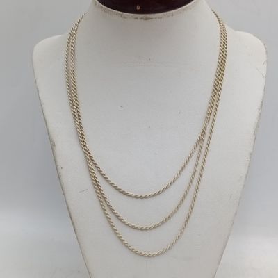 Sterling silver 3 string necklace - weighs 13.3 grams